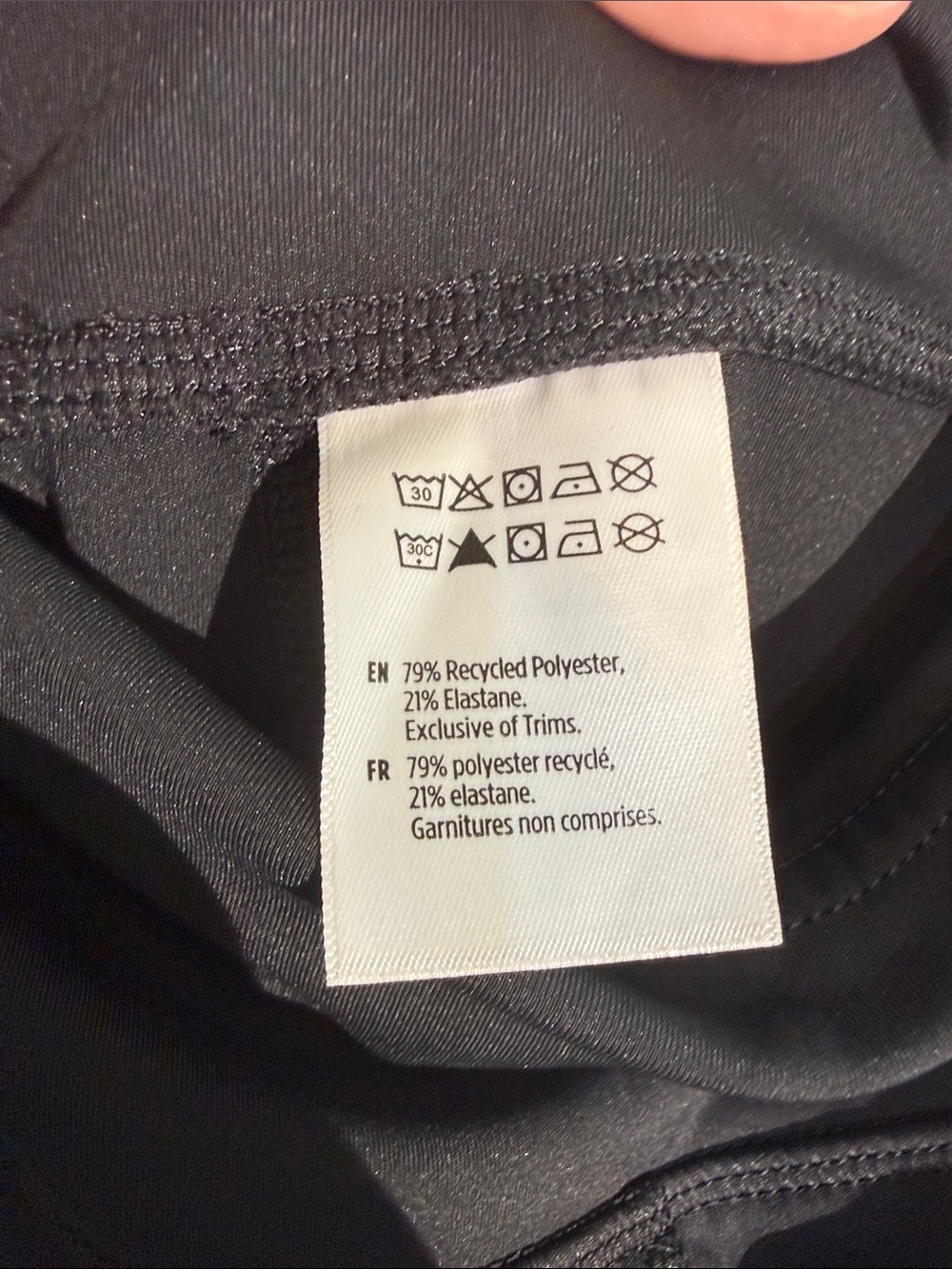 tentree Black High-Waist Active Leggings with Subtle Logo - Picture 13 of 13
